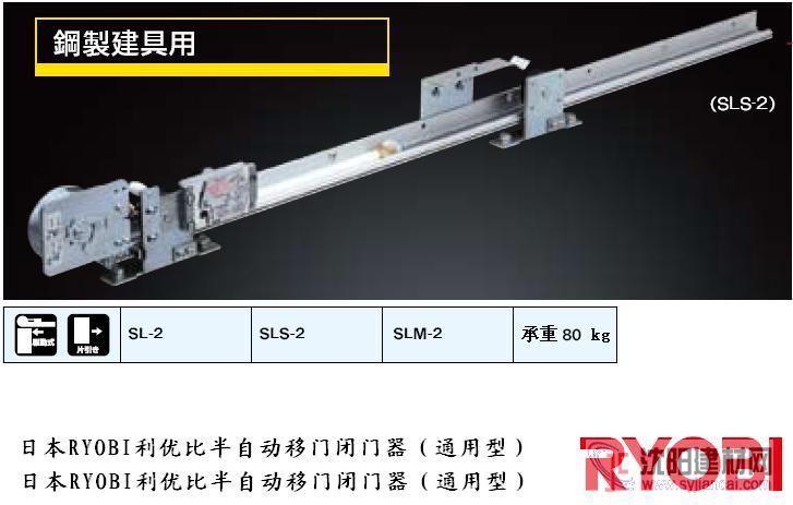 日本RYOBI利尤比半自動移門閉門器 SLS-2