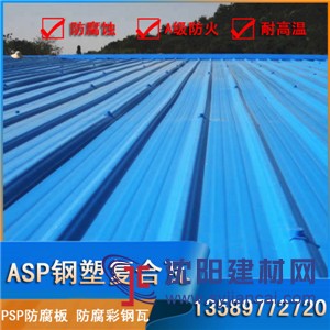 asp鋼塑復合瓦,防腐彩鋼瓦,吉林長春新型耐腐建材