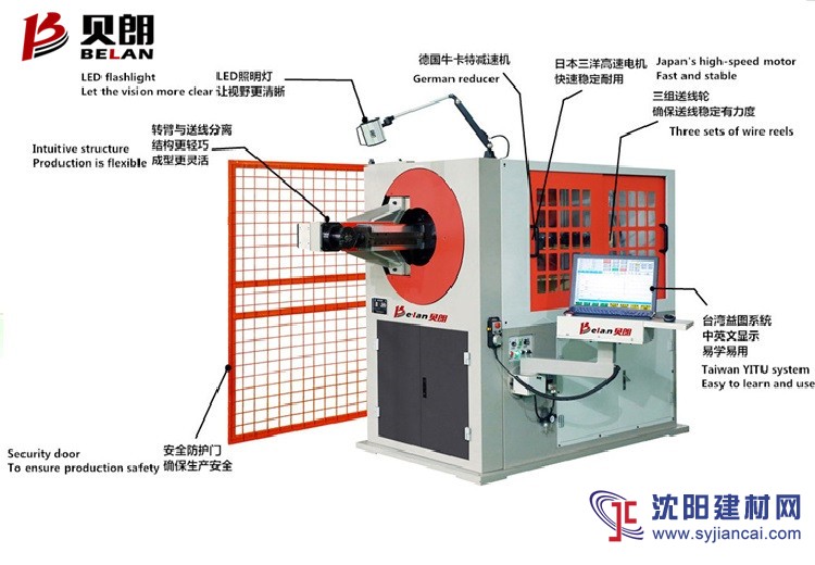 2018 浙江貝朗5-12mm鋼絲鐵絲折彎機(jī)保質(zhì)1年 終身保修