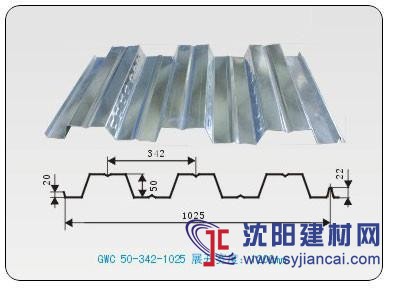 鍍鋅壓型樓承板YX51-342-1025